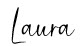 the word laura in script