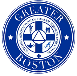 blue circle says greater boston national association of health services executives