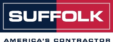 the word suffolk over blue and red blocks and americas contractor
