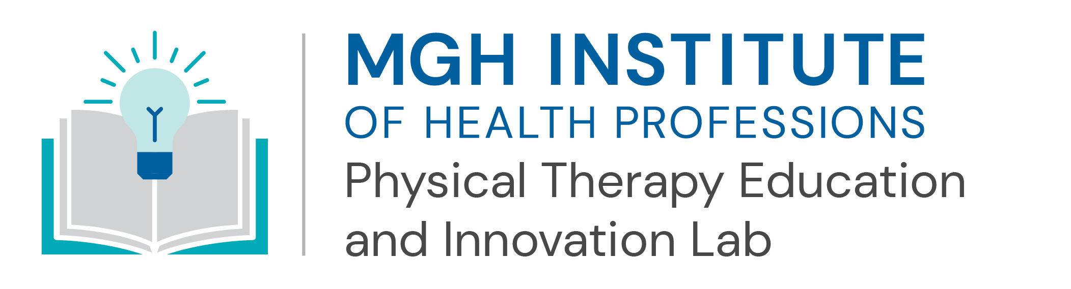 Logo that reads MGH Institute of Health Professions Physical Therapy Education and Innovation Lab