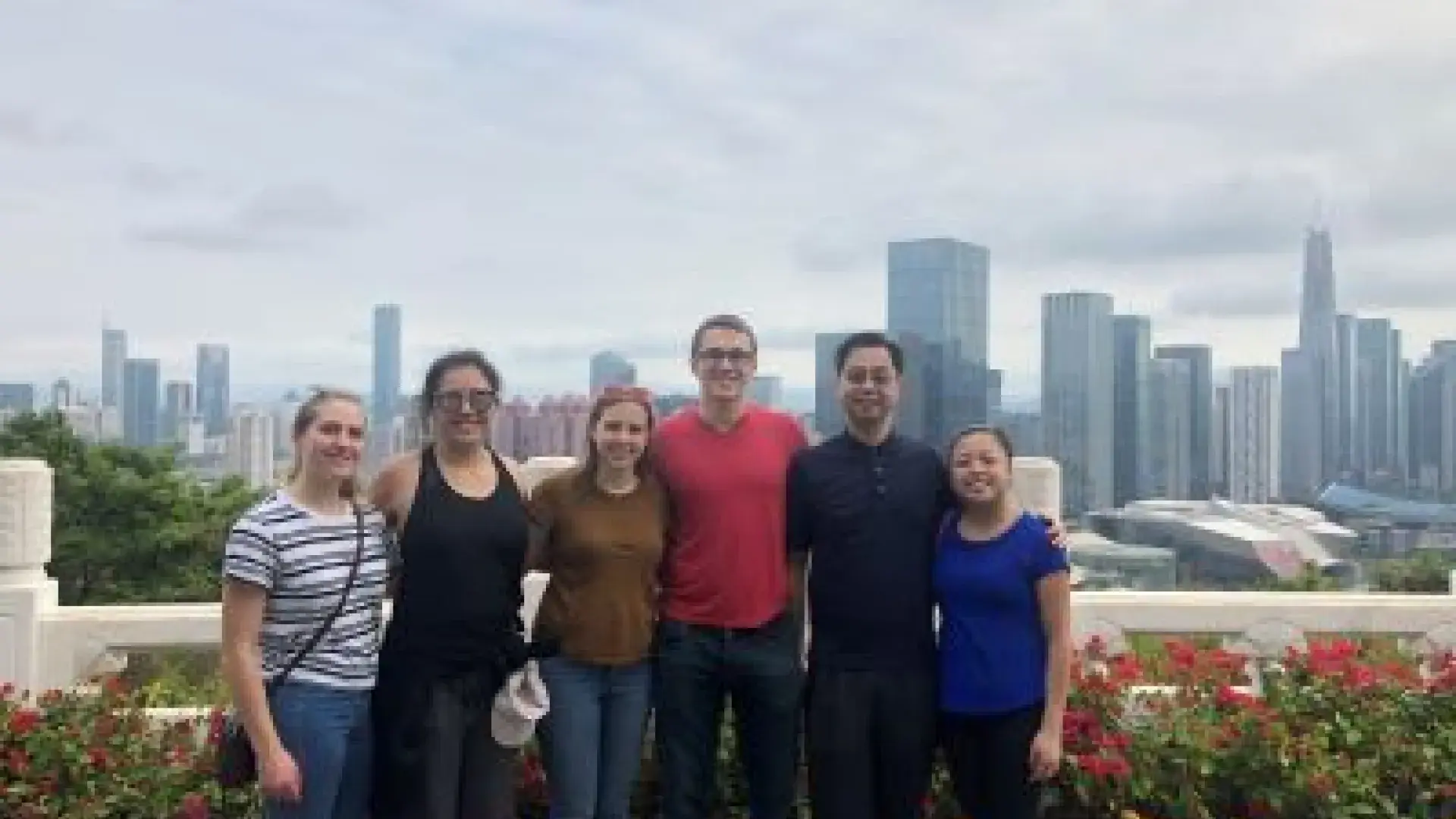 Wong and several of the students who traveled to China with him in 2020.