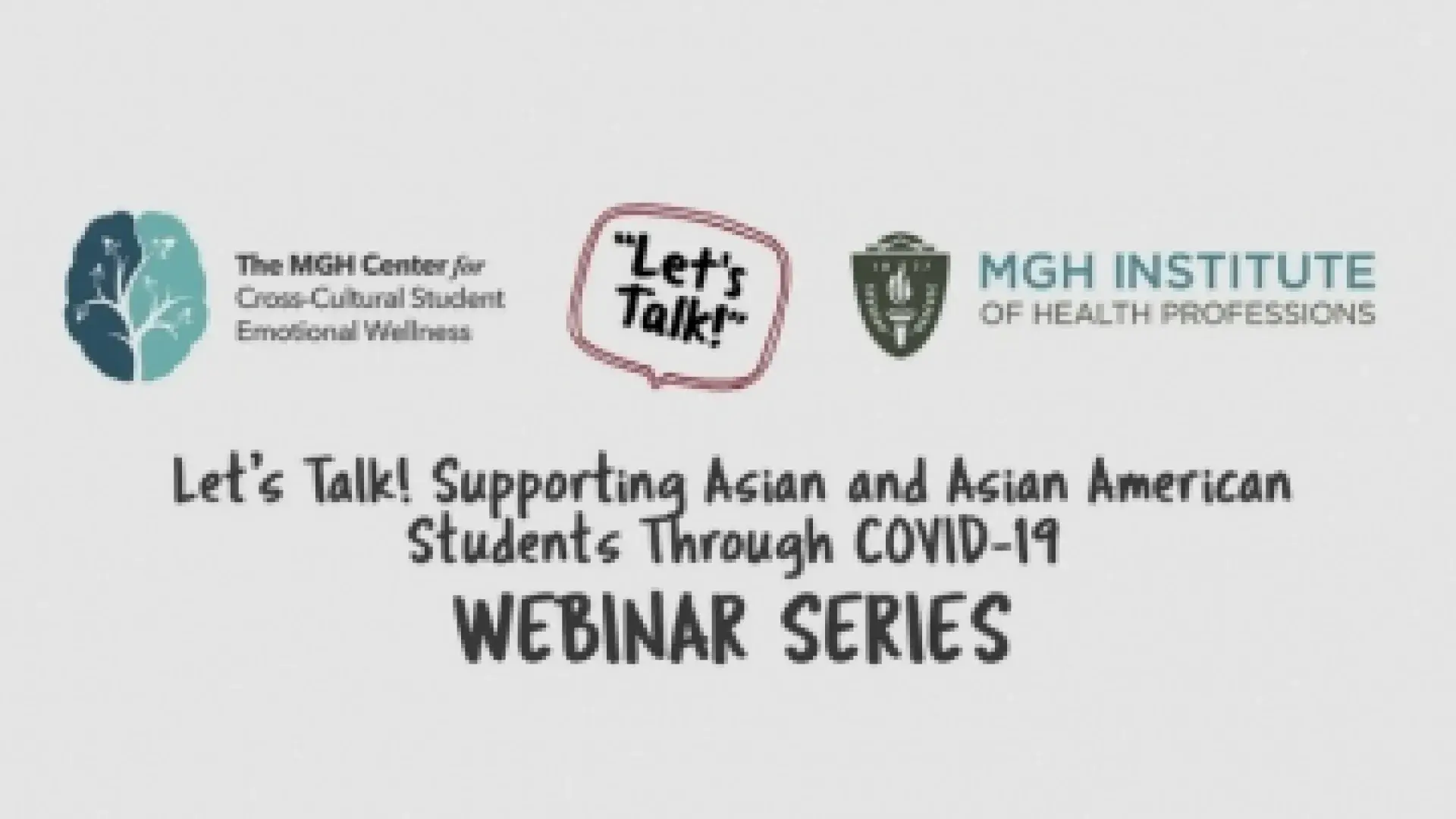 Let's talk webinar series