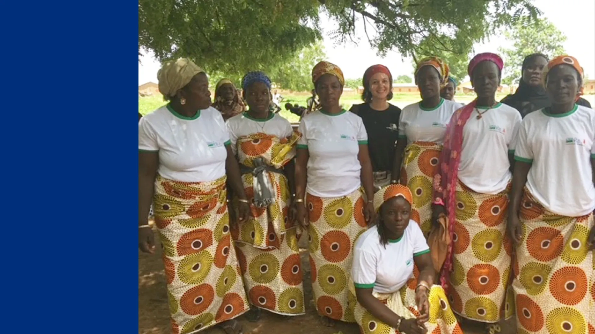 A group of community members and an educator involved in an international language development program supported by the Literacy and Language Certificate Program.