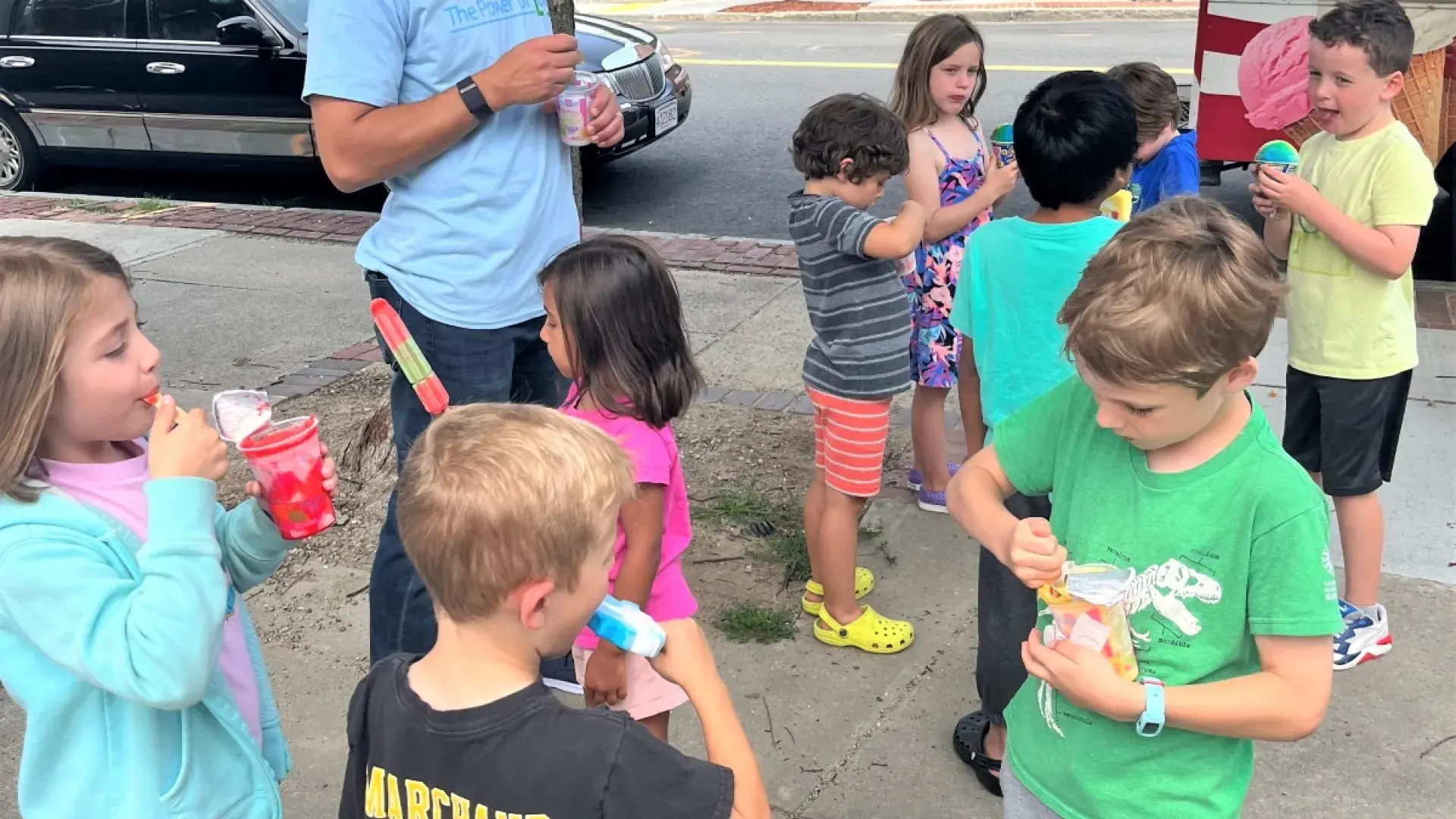 people eating ice cream