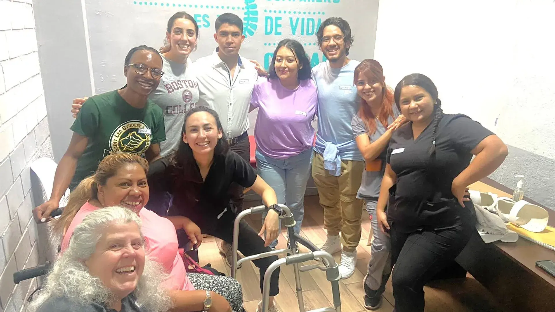 Group of people smiling