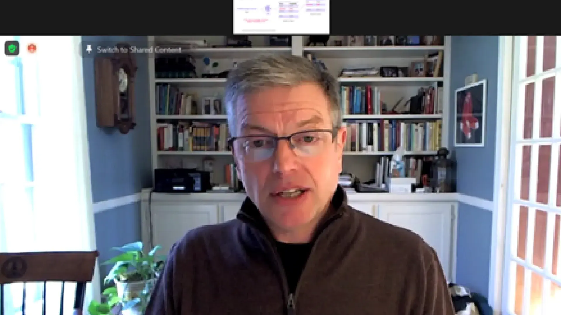 Man talking on Zoom