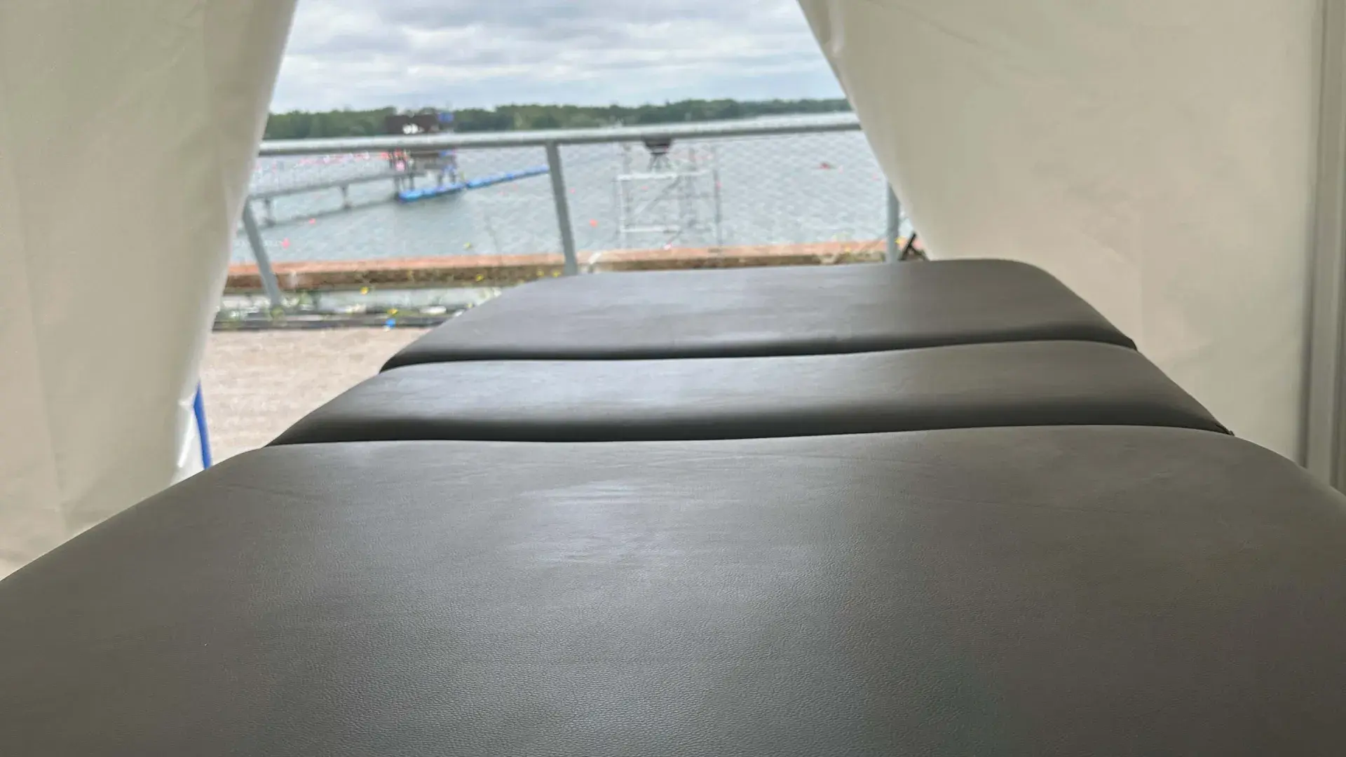 Treatment table at the Vaires-sur-Marne Nautical Stadium in Paris.