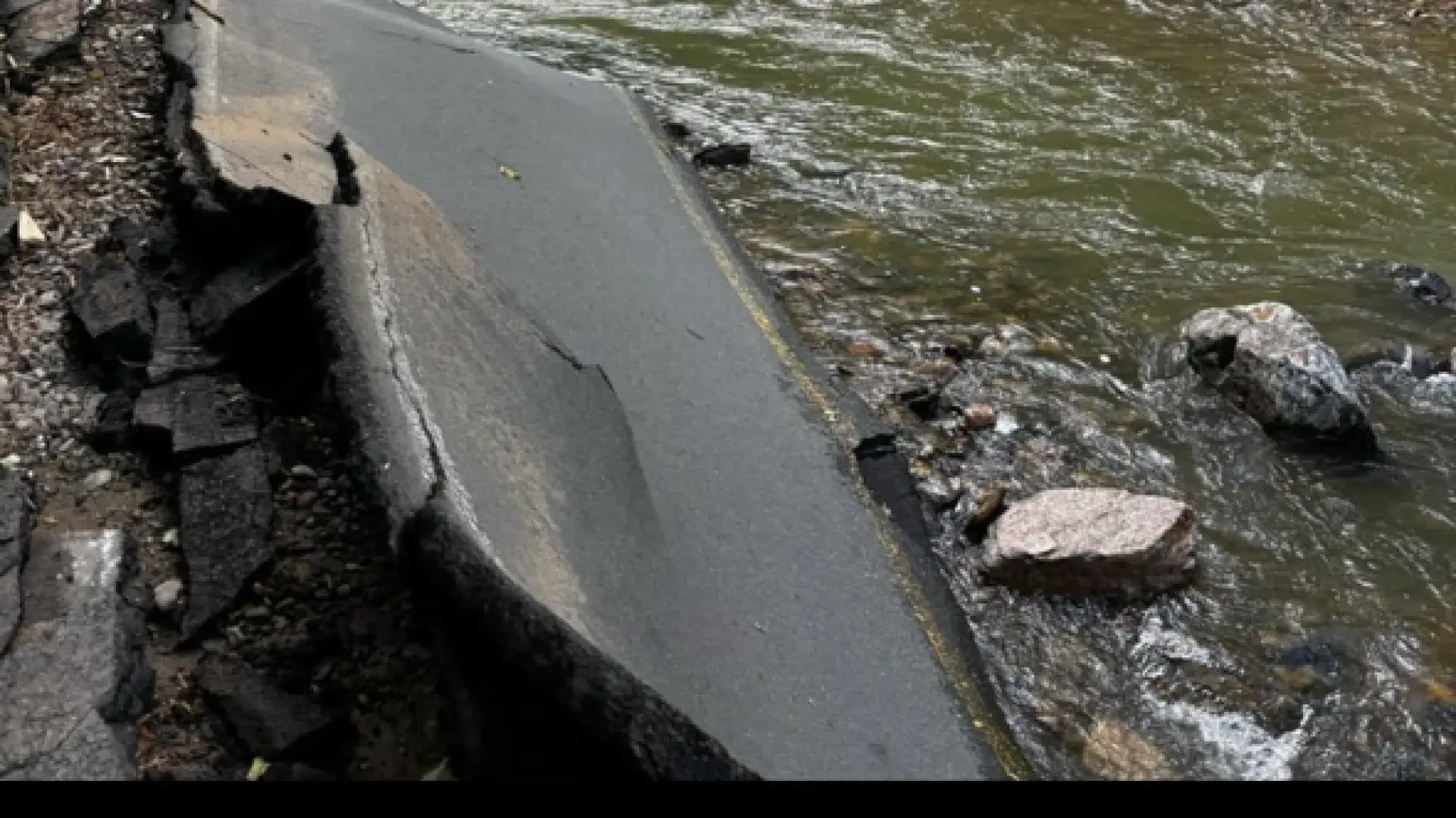 washed out road 