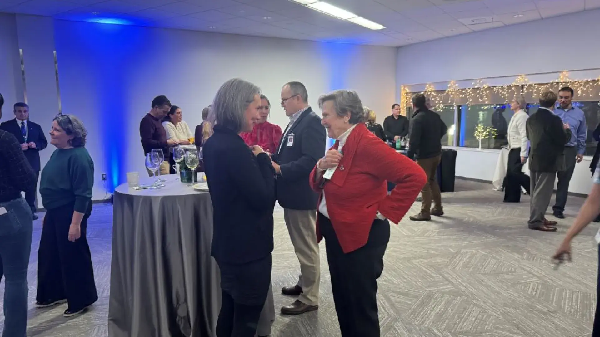 Two women talking