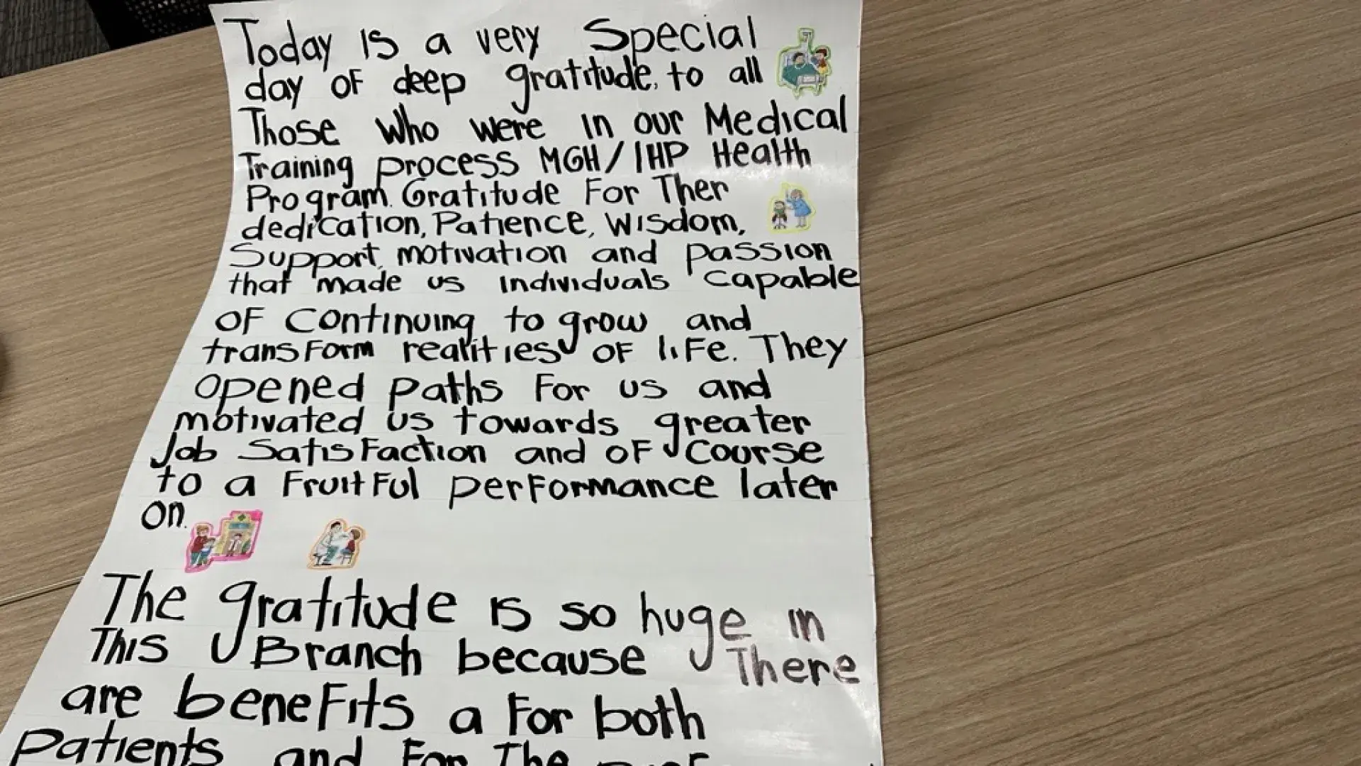 A poster with writing on it