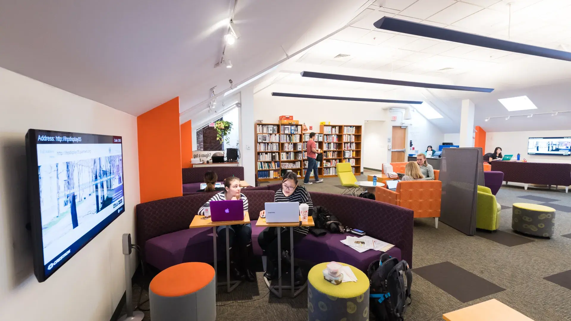 student at library 