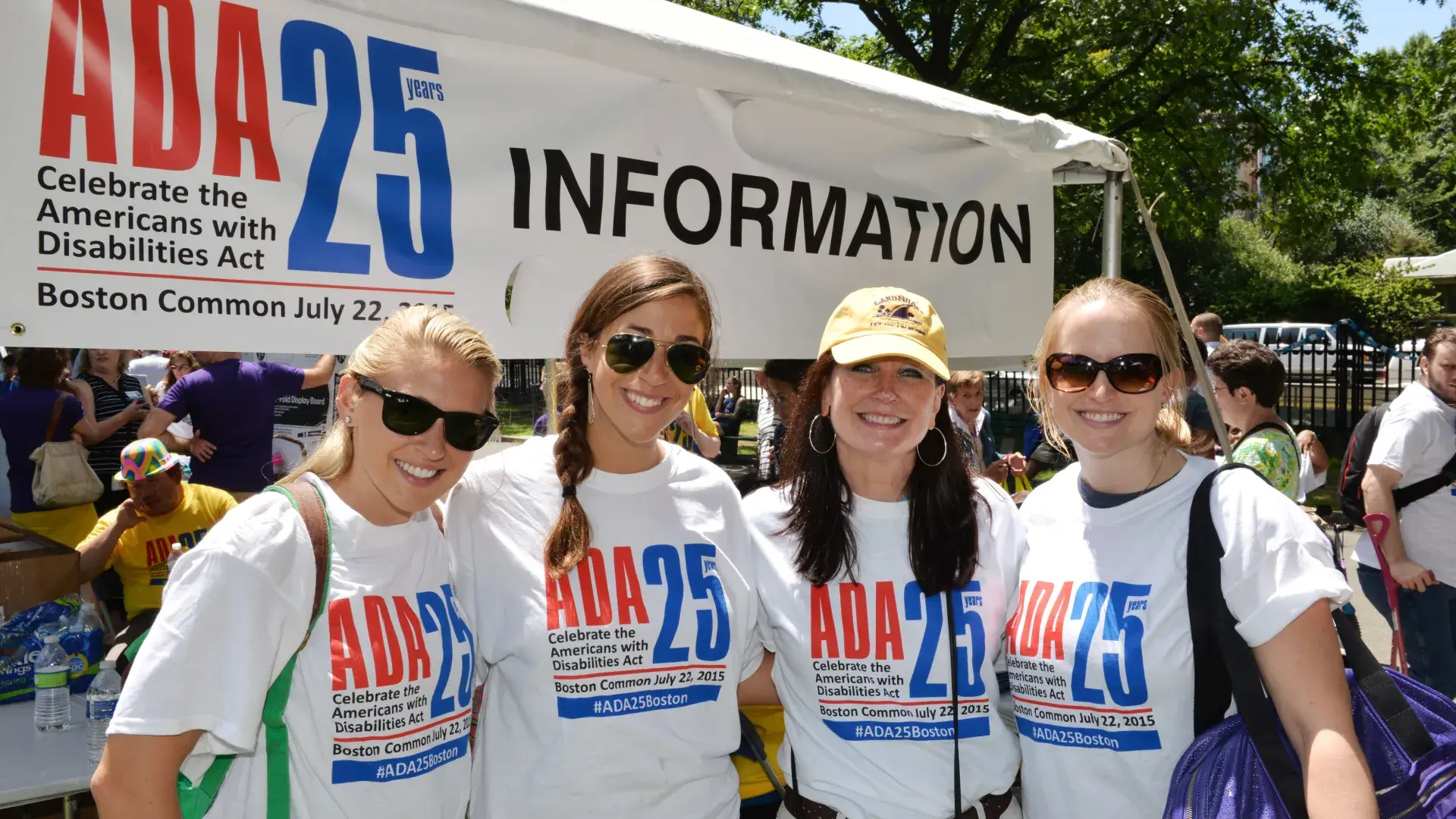 A photo of four women. 