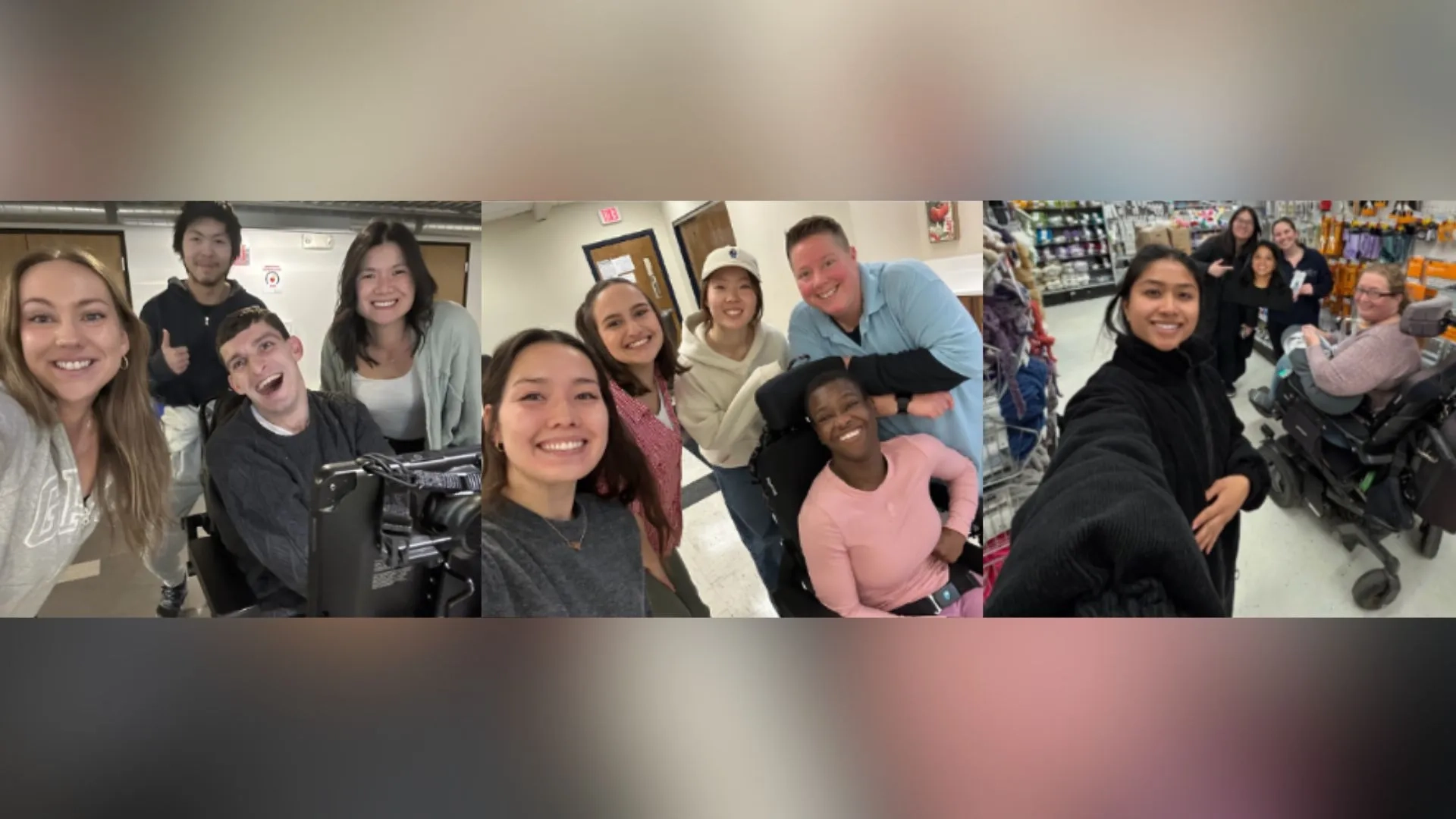 Three photos of the teams that earned awards at an assistive technology hackathon