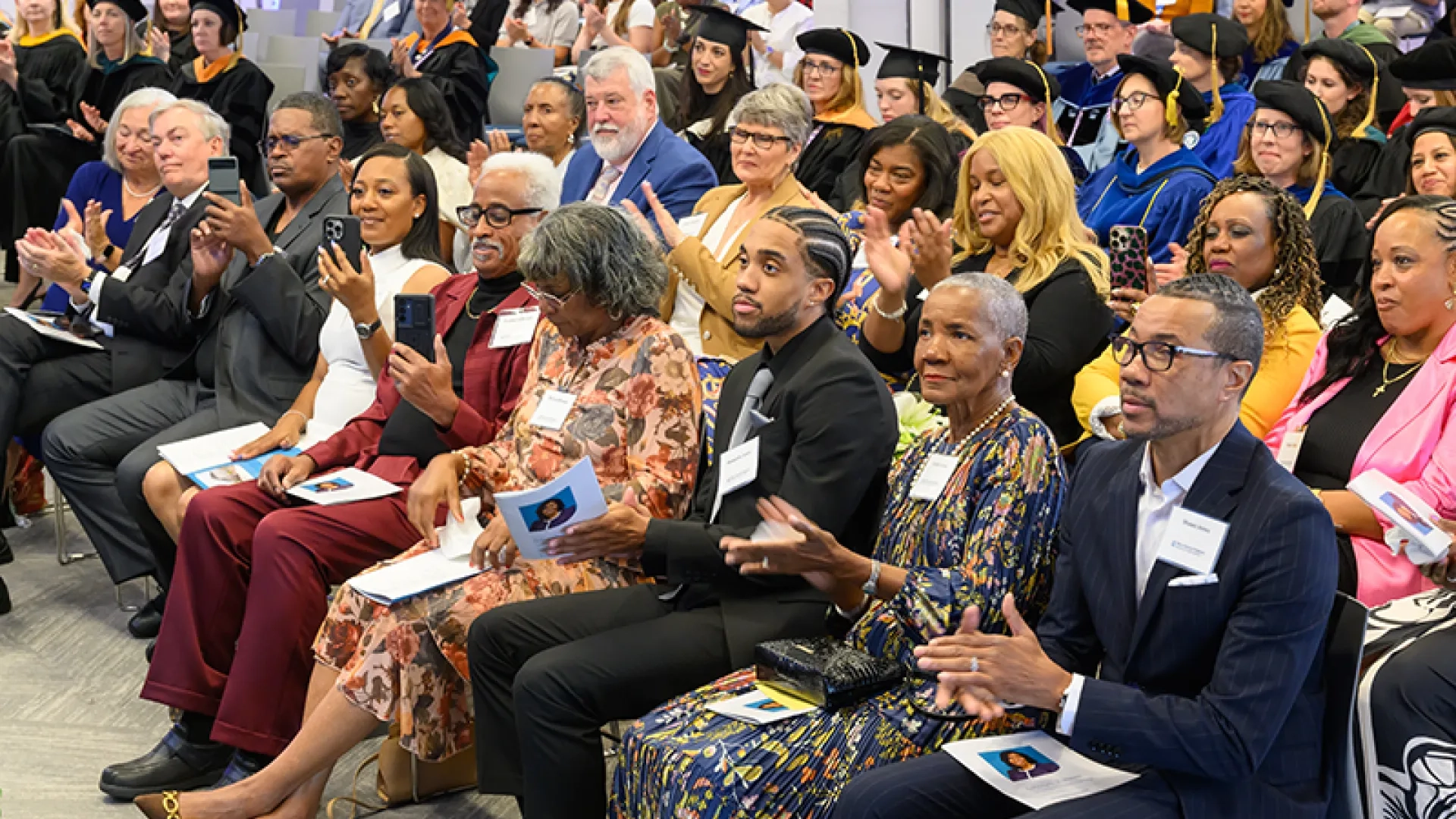 Friends and family watch Deborah Jones be inaugurated