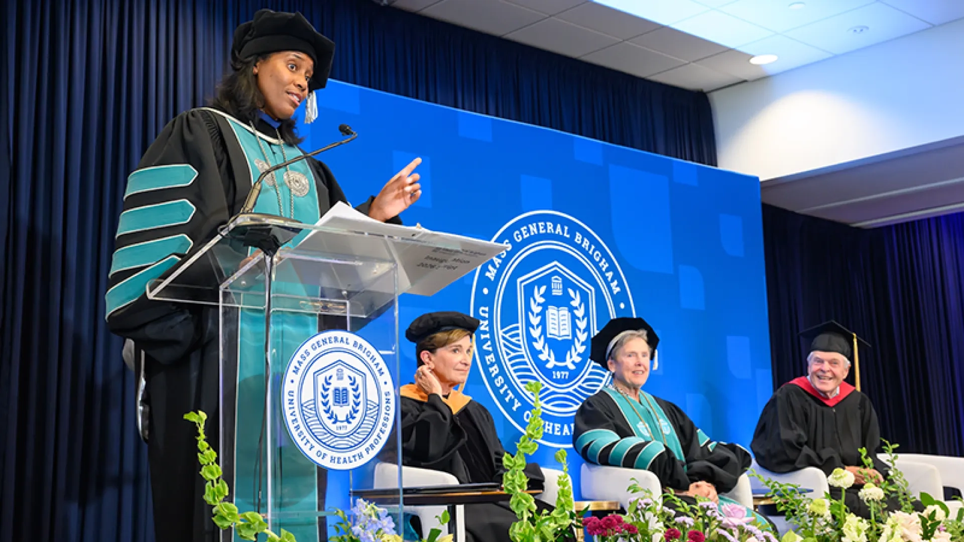 President Deborah Jones delivers her inaugural address. 