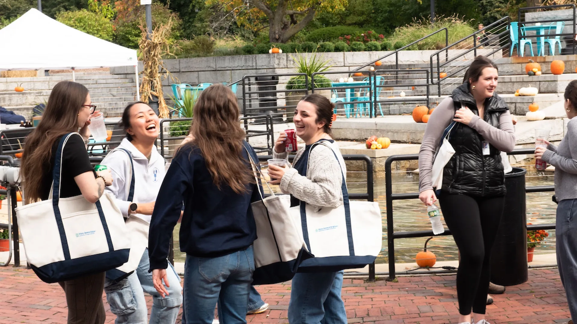students laughing