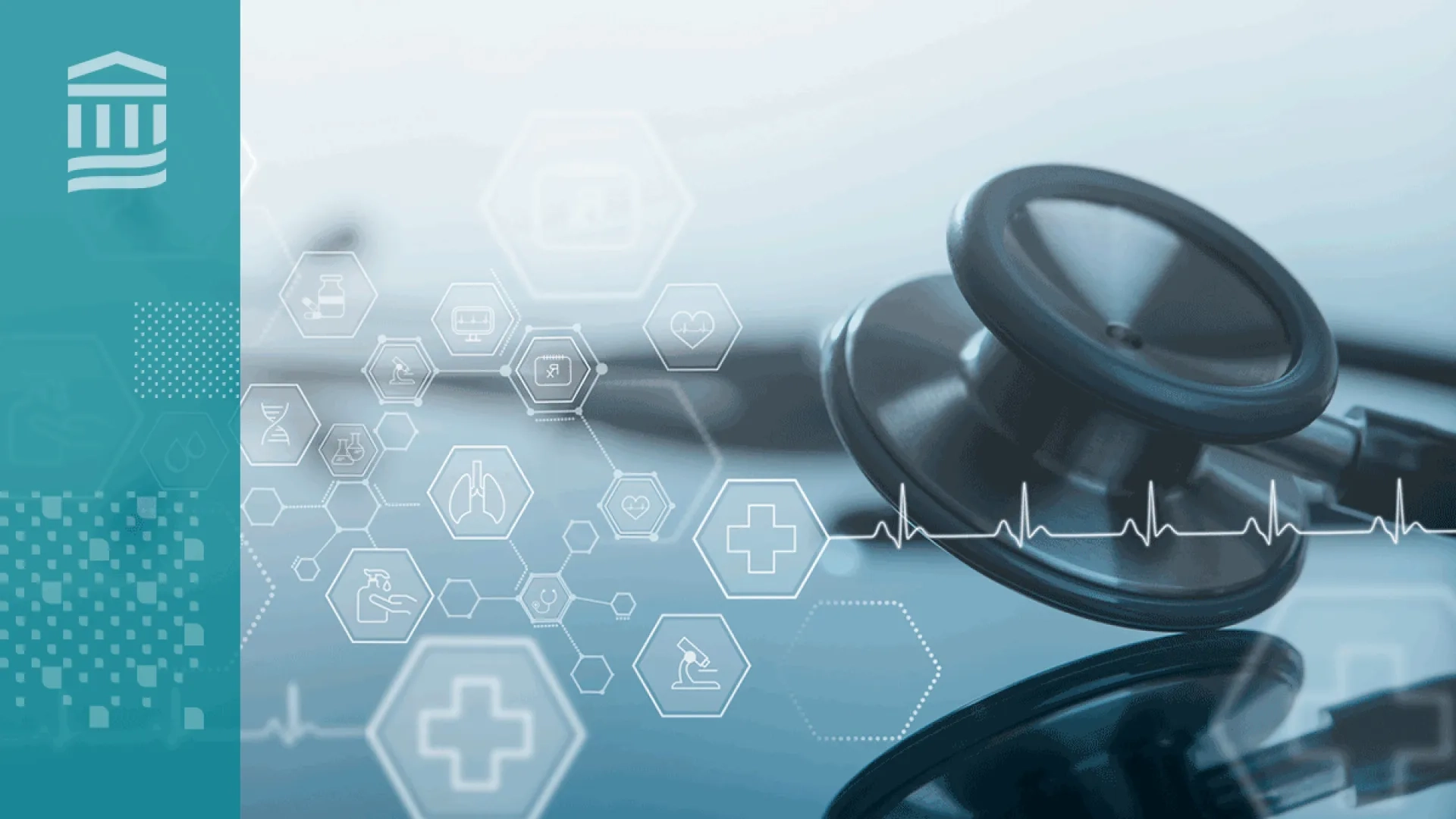 a stethoscope rests on a table with the chest piece part in focus