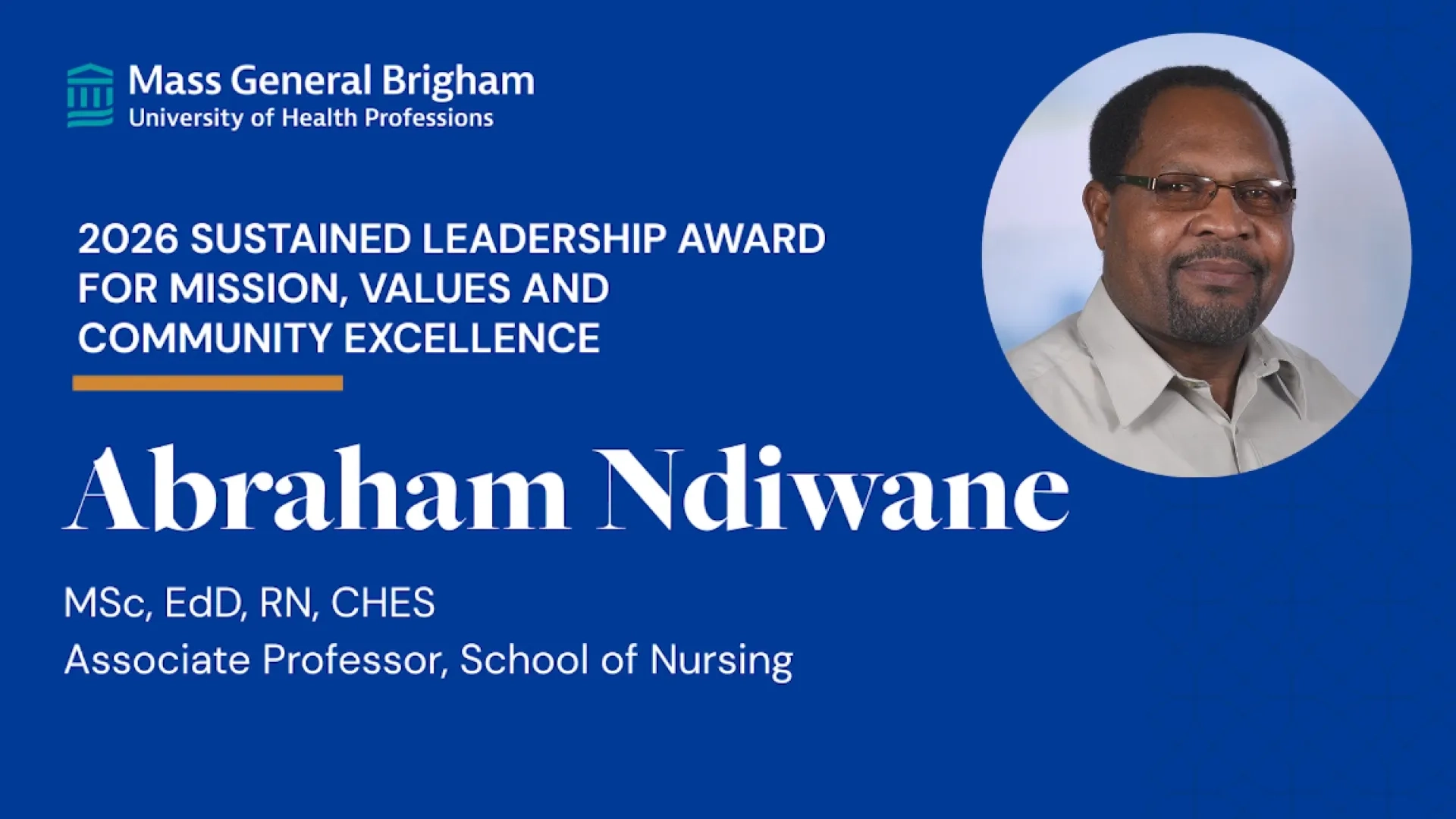 abraham ndiwane winner of sustained leadership award