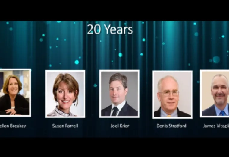 Five employees were recognized for working 20 years at the IHP and/or other MGB affiliates.