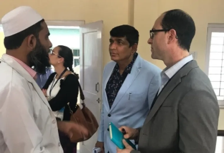 Dr. Peter Cahn, right, traveled to India to gain insight into that country's higher education system and to facilitate bilateral exchange.