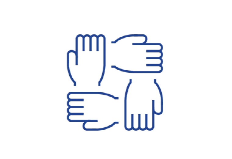 illustration of hands holding each other in a circle
