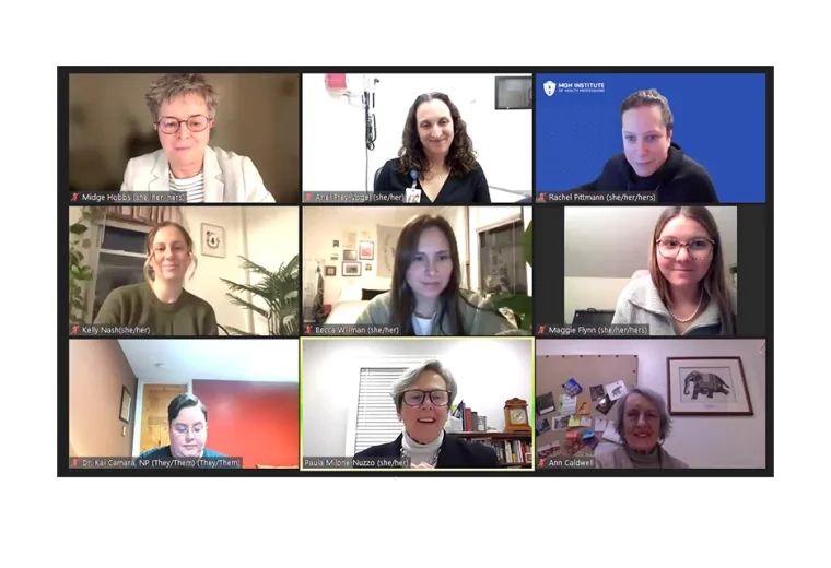 People talking on a Zoom call