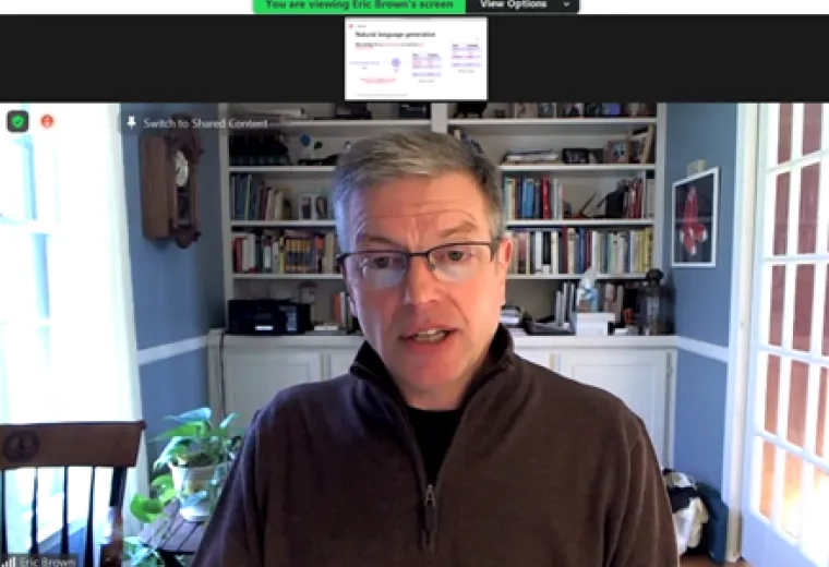 Man talking on Zoom