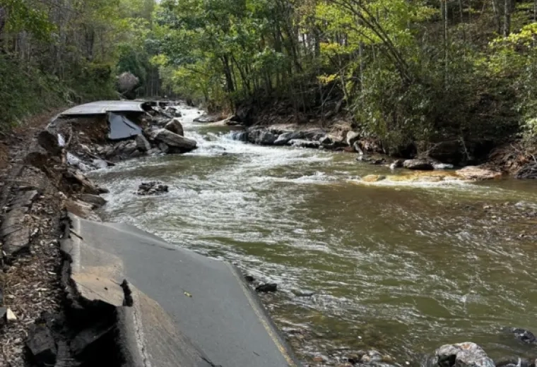 washed out road 