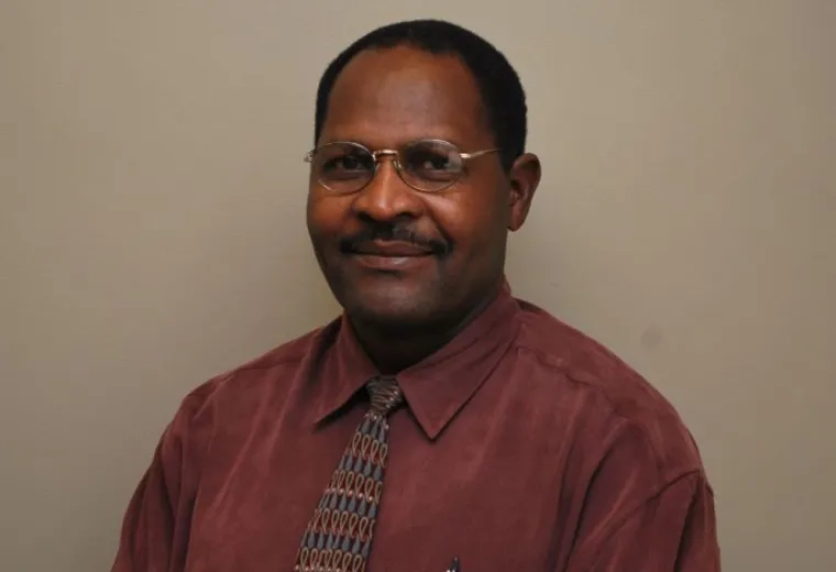 A headshot of a man