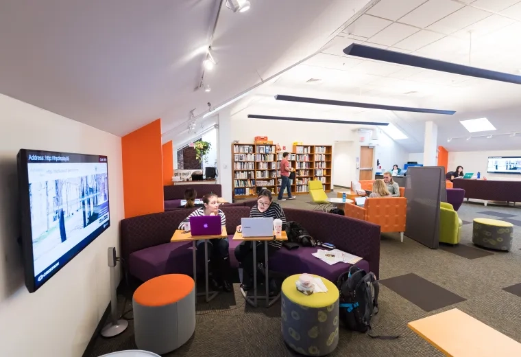 student at library 