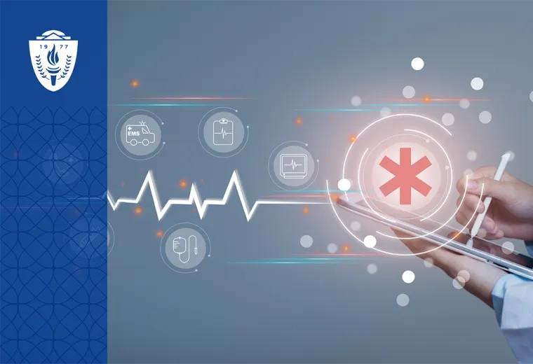 an emergency star illustration over a clipboard and hands in white lab coat