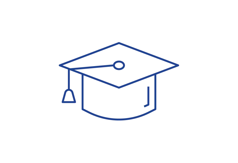 illustration of a graduation cap (mortar board)