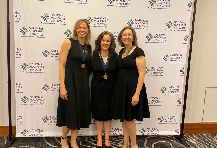 three women posing 