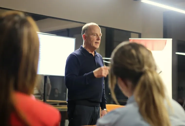Man talking to audience