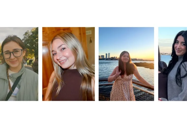 4 photos showcasing 4 different women 