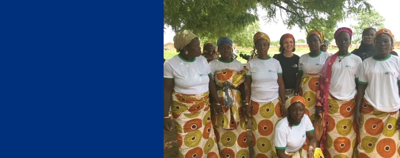 A group of community members and an educator involved in an international language development program supported by the Literacy and Language Certificate Program.