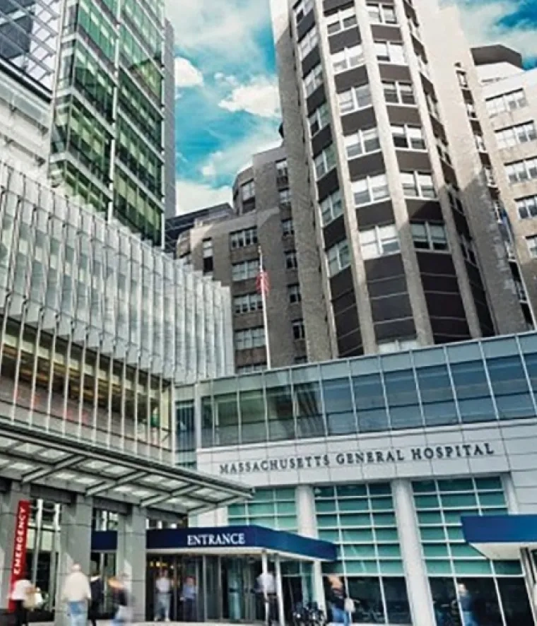 Exterior view of Massachusetts General Hospital