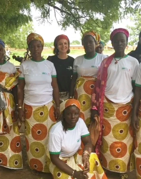 A group of community members and an educator involved in an international language development program supported by the Literacy and Language Certificate Program.