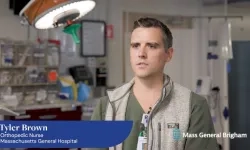 Tyler Brown, an orthopedic nurse at MGH